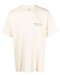 T-shirt girocollo beige di Sporty & Rich