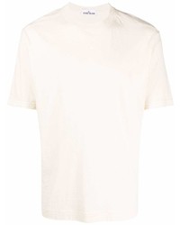 T-shirt girocollo beige di Stone Island