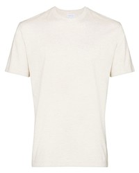 T-shirt girocollo beige di Sunspel