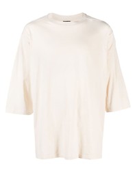 T-shirt girocollo beige di Thom Krom