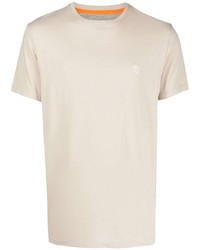 T-shirt girocollo beige di Timberland
