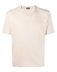 T-shirt girocollo beige di Tom Ford