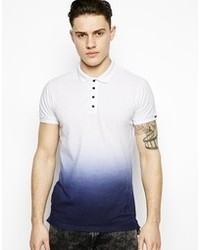 T-shirt girocollo bianca e blu scuro di Religion