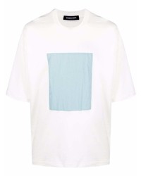T-shirt girocollo bianca e blu di Costumein