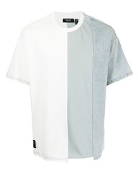 T-shirt girocollo bianca e blu di FIVE CM