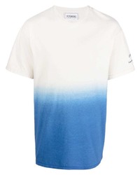T-shirt girocollo bianca e blu di Iceberg