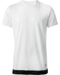 T-shirt girocollo bianca e nera di adidas