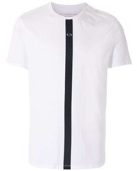 T-shirt girocollo bianca e nera di Armani Exchange
