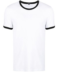 T-shirt girocollo bianca e nera di Balmain
