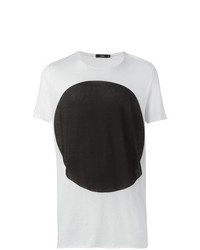 T-shirt girocollo bianca e nera di Bassike