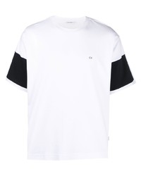 T-shirt girocollo bianca e nera di Calvin Klein