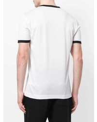 T-shirt girocollo bianca e nera di Dolce & Gabbana Underwear