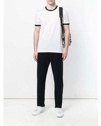 T-shirt girocollo bianca e nera di Dolce & Gabbana Underwear