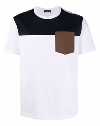 T-shirt girocollo bianca e nera di Herno