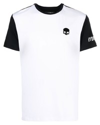 T-shirt girocollo bianca e nera di Hydrogen