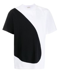 T-shirt girocollo bianca e nera di Marni