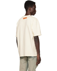 T-shirt girocollo bianca e nera di Heron Preston