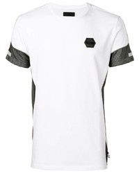 T-shirt girocollo bianca e nera di Philipp Plein