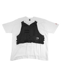 T-shirt girocollo bianca e nera di Supreme