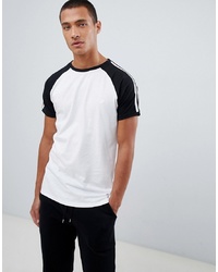 T-shirt girocollo bianca e nera di Threadbare