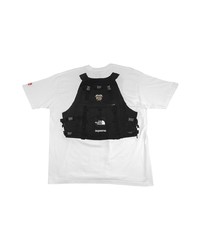 T-shirt girocollo bianca e nera di Supreme