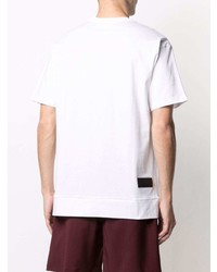 T-shirt girocollo bianca e nera di Low Brand