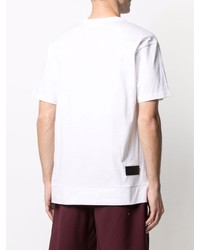 T-shirt girocollo bianca e nera di Low Brand