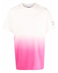T-shirt girocollo bianca e rosa di Iceberg