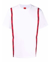 T-shirt girocollo bianca e rossa di Ferrari