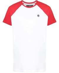 T-shirt girocollo bianca e rossa di Hydrogen