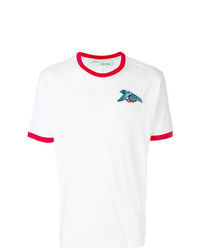 T-shirt girocollo bianca e rossa di Off-White