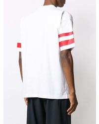 T-shirt girocollo bianca e rossa di Calvin Klein