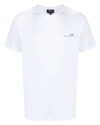 T-shirt girocollo bianca di A.P.C.