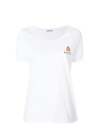 T-shirt girocollo bianca di Aalto