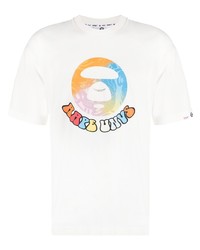 T-shirt girocollo bianca di AAPE BY A BATHING APE