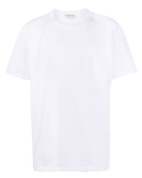 T-shirt girocollo bianca di Alexander McQueen