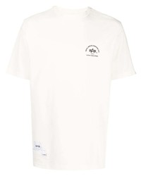 T-shirt girocollo bianca di Alpha Industries
