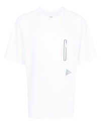 T-shirt girocollo bianca di And Wander