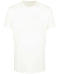 T-shirt girocollo bianca di Armani Exchange