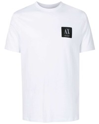 T-shirt girocollo bianca di Armani Exchange