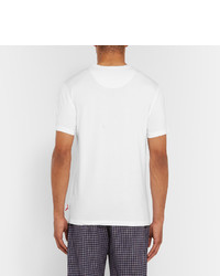 T-shirt girocollo bianca di Derek Rose