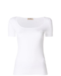 T-shirt girocollo bianca di Blanca