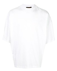T-shirt girocollo bianca di Caban