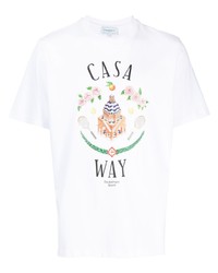 T-shirt girocollo bianca di Casablanca