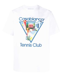 T-shirt girocollo bianca di Casablanca
