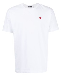 T-shirt girocollo bianca di Comme Des Garcons Play