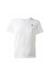 T-shirt girocollo bianca di Comme Des Garcons Play