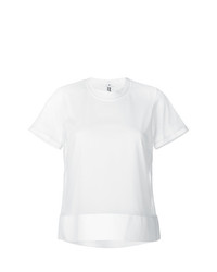 T-shirt girocollo bianca di Comme Des Garçons Noir Kei Ninomiya