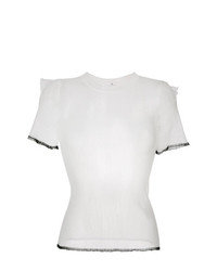 T-shirt girocollo bianca di Comme Des Garçons Noir Kei Ninomiya
