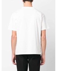T-shirt girocollo bianca di Saint Laurent